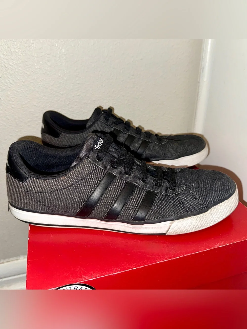 Adidas Gray + Black Low-Top Skate Sneakers • Size 12